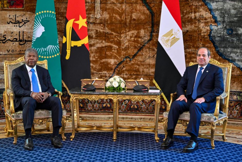 السيسي يبحث مع نظيري الأنجولي ضرورة تعزيز أوجه التعاون بمختلف المجالات.. ويبحثان ملف ممر لوبيتو للتنمية
