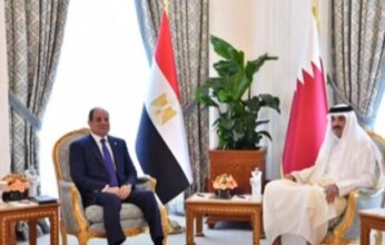 الرئيس السيسي وأمير قطر يؤكدان رفضهما القاطع لتهجير الفلسطينين