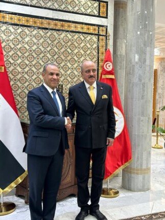 وزير الخارجية والهجرة يعقد جلسة مباحثات مع نظيره التونسي وزير الخارجية والهجرة يعقد جلسة مباحثات مع نظيره التونسي
