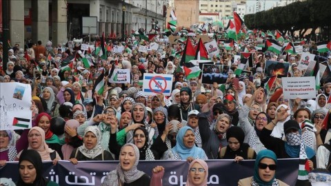 في 58 مدينة.. هيئة مغربية تنظم 105 مظاهرات تضامنا مع غزة