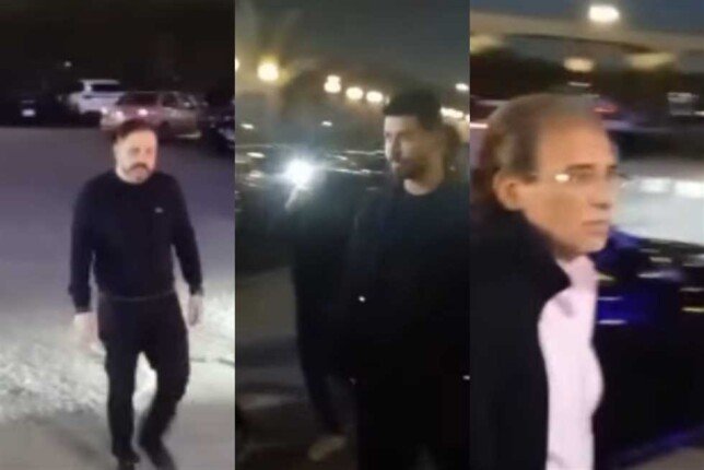 محمد أنور وإدوارد يقدمان واجب العزاء لـ أسرة الراحل سليمان عيد بـ مسجد الشرطة «صور»