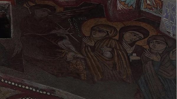 جمال الفن القبطي يتجلى في جدارية القيامة بدير الأنبا أنطونيوس