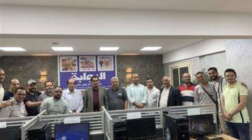 أيمن عبد المجيد يواصل جولاته الانتخابية بزيارة “البوابة نيوز”