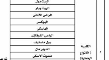 البوكسر والدوبر مان.. 16 نوع كلب محظور حيازتها رسميا