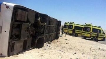 حادث مروع بطريق السباعية بأسوان.. 27 مصابًا في انقلاب أتوبيس ركاب