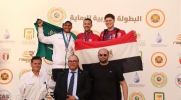 محمد أيمن يفوز بذهبية الاسكيت للناشئين برقم قياسي جديد في البطولة العربية للرماية