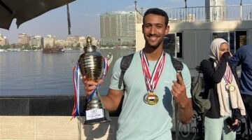 عمر باسم يتوج ب٣ ذهبيات ببطولة الجمهورية للكانوي والكياك