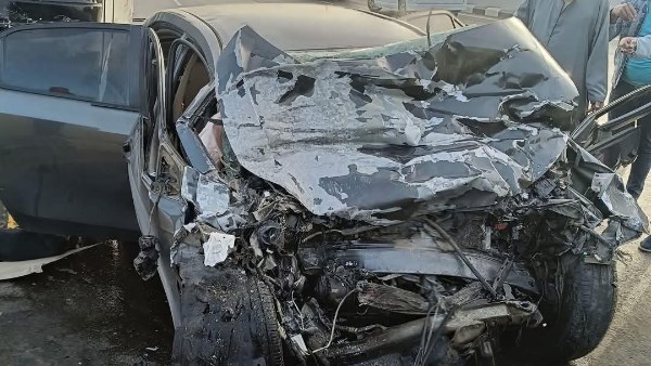 إصابة 3 أشخاص في تصادم 3 سيارات أعلى كوبري أكتوبر
