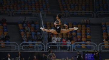 جنى محمود تتوج بذهبية كأس العالم للجمباز الفني على جهاز الحركات الأرضية