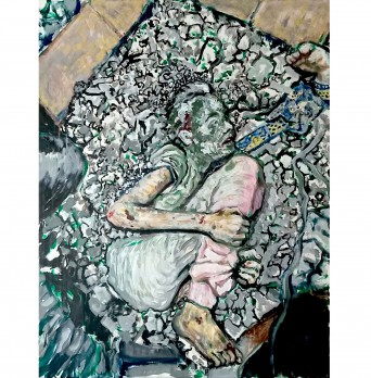 حميد عقبي: لوحة “الركام”.. بين الصمت والأنقاض: الفنان الأمريكي براين كارلسون يرسم خذلان العالم لفلسطين
