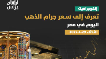 سعر الذهب اليوم في مصر الثلاثاء 29-4-2025.. عيار 21 ينخفض