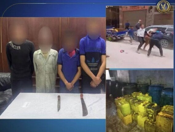 بسبب الزيوت المستعملة.. ضبط طرفي مشاجرة بالأسلحة البيضاء بالجيزة