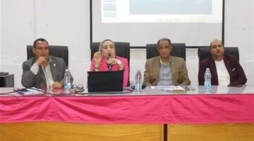ندوة توعوية بكلية التربية الرياضية بالمنصورة حول “آليات تأمين واستدامة بيئة العمل”