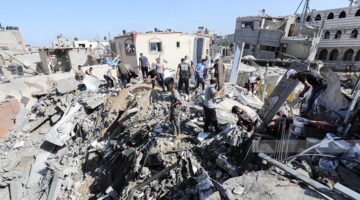 7 شهداء ومصابون بقصف الاحتلال خيمة تؤوي نازحين شمال خان يونس