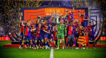 برشلونة يتوّج بكأس ملك إسبانيا بعد فوزه على ريال مدريد في النهائي