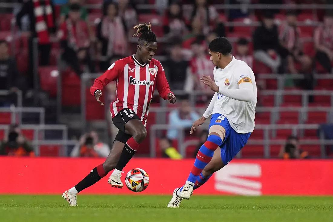 بلباو يعلن رسميًا إصابة نيكو ويليامز وغيابه عن مباراة ريال مدريد بلباو يعلن رسميًا إصابة نيكو ويليامز وغيابه عن مباراة ريال مدريد