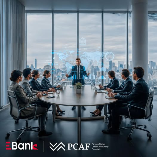 بنك EBank موقعًا رسميًا لشراكة حساب انبعاثات الكربون المالية (PCAF)