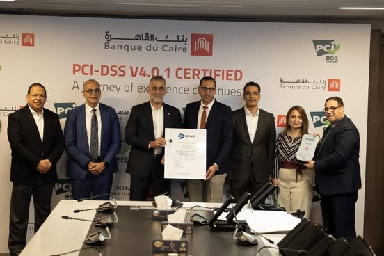 بنك القاهرة يحصل على شهادة معيار أمان بيانات صناعة بطاقات الدفع PCI-DSS v4.0.1