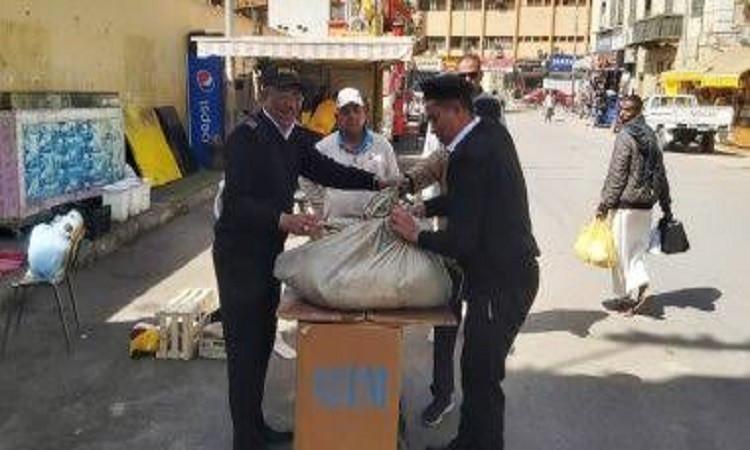 حملة مكبرة لإزالة الإشغالات بمدينة أسوان وكوم أمبو وإدفو
