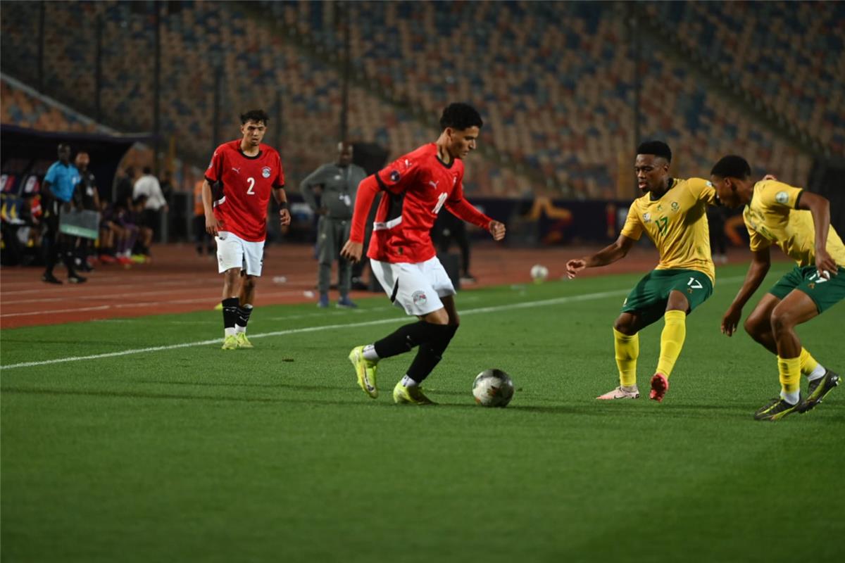 محمد عبد الله يُسجل هدف منتخب مصر الأول أمام جنوب إفريقيا