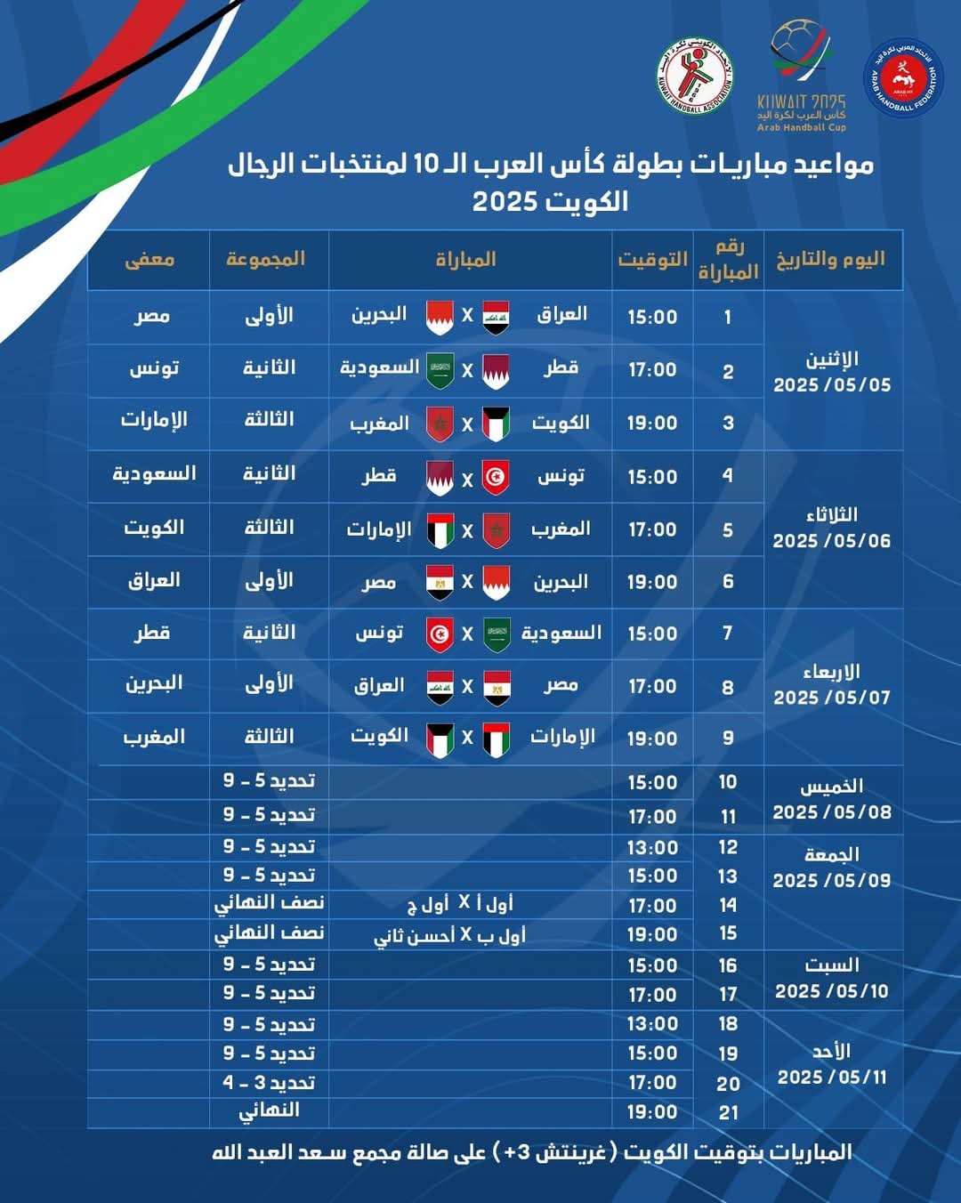 مواعيد مباريات منتخب مصر 