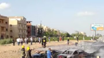 وفاة 3 وإصابة 18 آخرين نتيجة انفجار خط غاز علي طريق الواحات