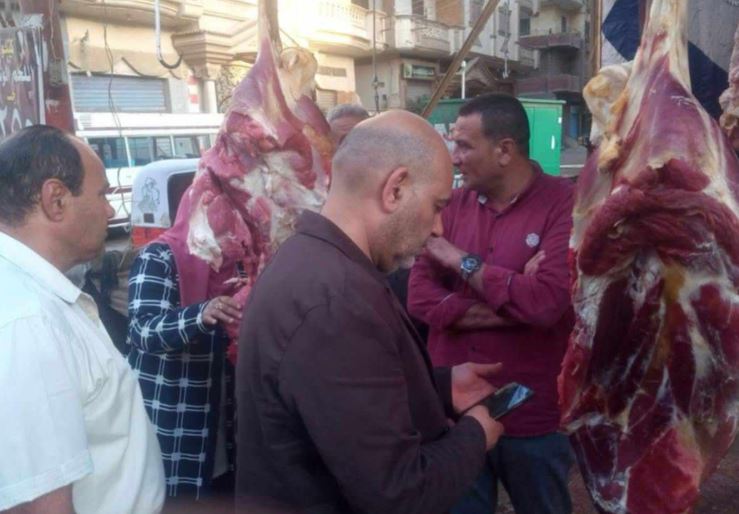 ضبط 100 كيلوجرام  لحوم فاسدة خلال حملة تفتيشية بالبتانون في المنوفية