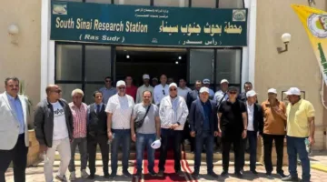 وفد رفيع من مجلس وزراء جمهورية أوزبكستان يقوم بجولة ميدانية في محطة بحوث رأس سدر