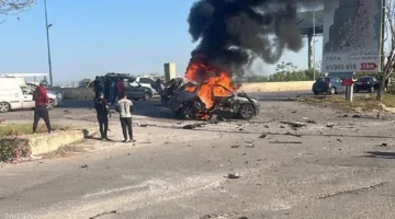 مقتل شخص جراء قصف إسرائيلي لسيارة في مدينة صيدا جنوب لبنان