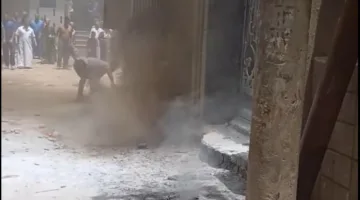 فرق الحماية المدنية في القليوبية تتعامل مع حريق في كابينة كهرباء بشبرا الخيمة.