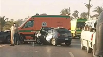 مصرع شخص في حادث تصادم بين سيارة ودراجة نارية بكرداسة