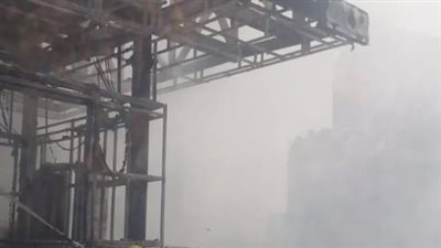 اندلاع حريق ضخم بمولد كهرباء بمحطة الأتوبيس الترددي في الخصوص