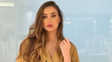 أنابيلا هلال تبرز نحافة خصرها بالهاي ويست
