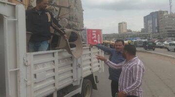 رفع 391 حالة إشغال طريق مخالف في البحيرة