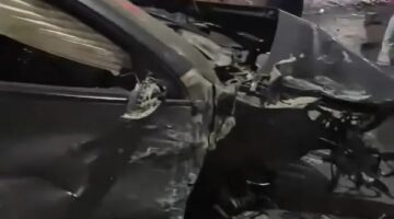 العربيات اتعجنت..  تصادم بين 3 سيارات أعلى محور حسب الله الكفرواي