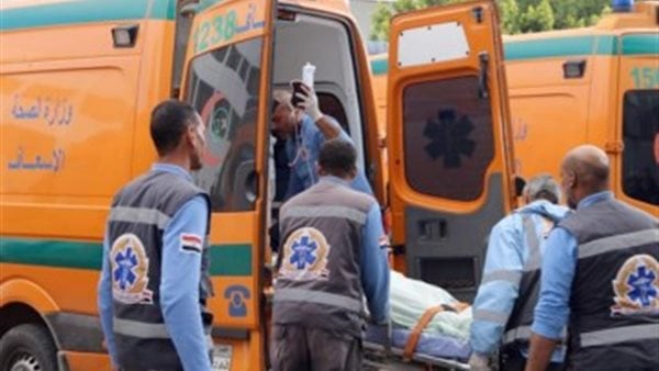 إصابة 4 أشخاص في حادث تصادم سيارة نقل وميكروباص بالصف