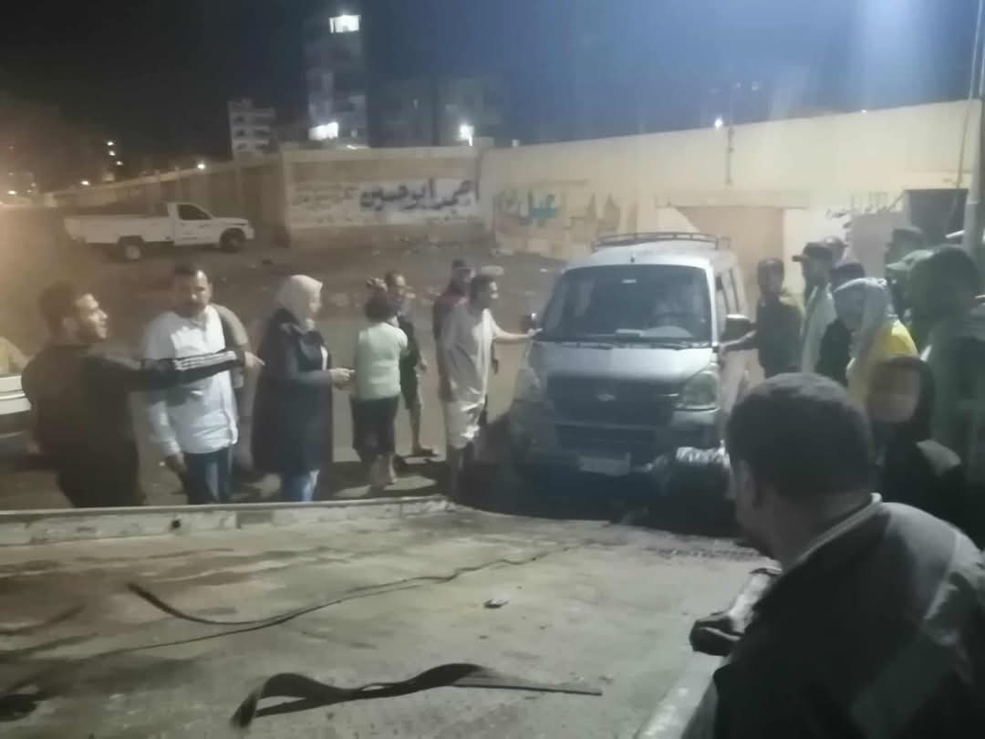 إنقاذ سيارة عالقة داخل نفق بالمنوفية بسبب شدة الأمطار