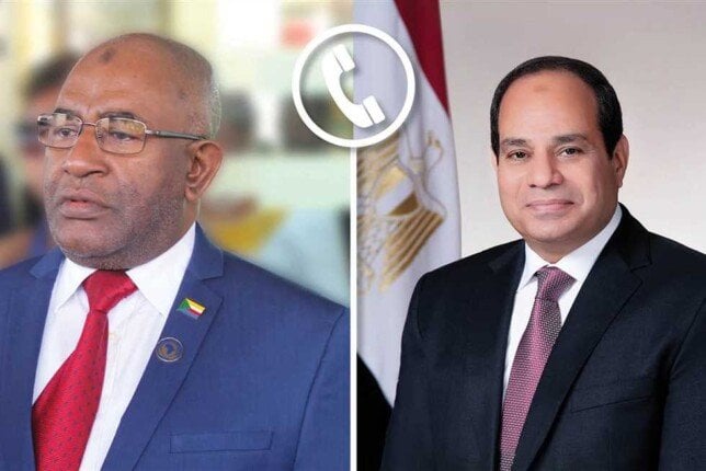 الرئيس السيسي يلتقي نظيره من جمهورية جزر القمر ويؤكد على تعزيز التعاون بين البلدين