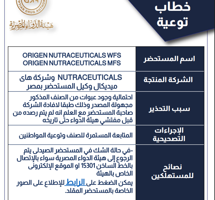 لعلاج العقم والضعف الجنسي .. هيئة الدواء تحذر من عبوات مجهولة المصدر
