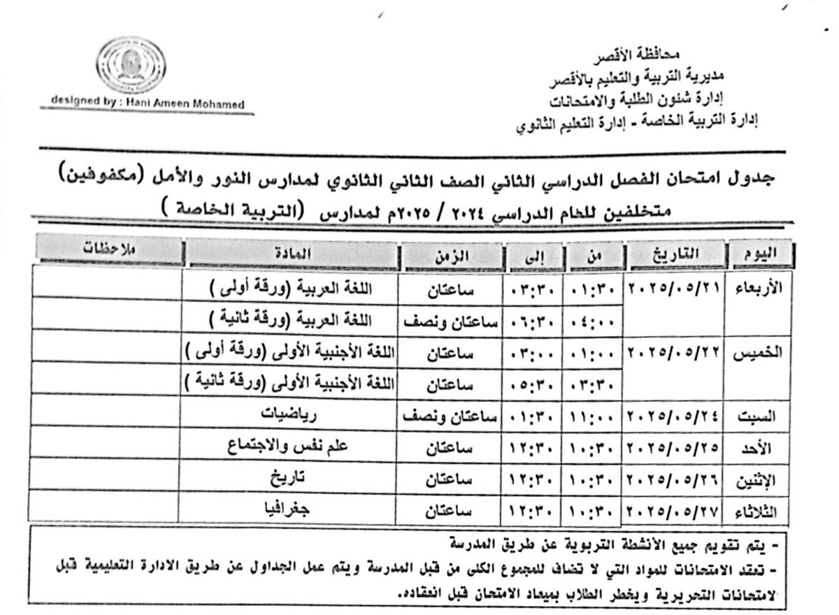المرحلة الثانوية