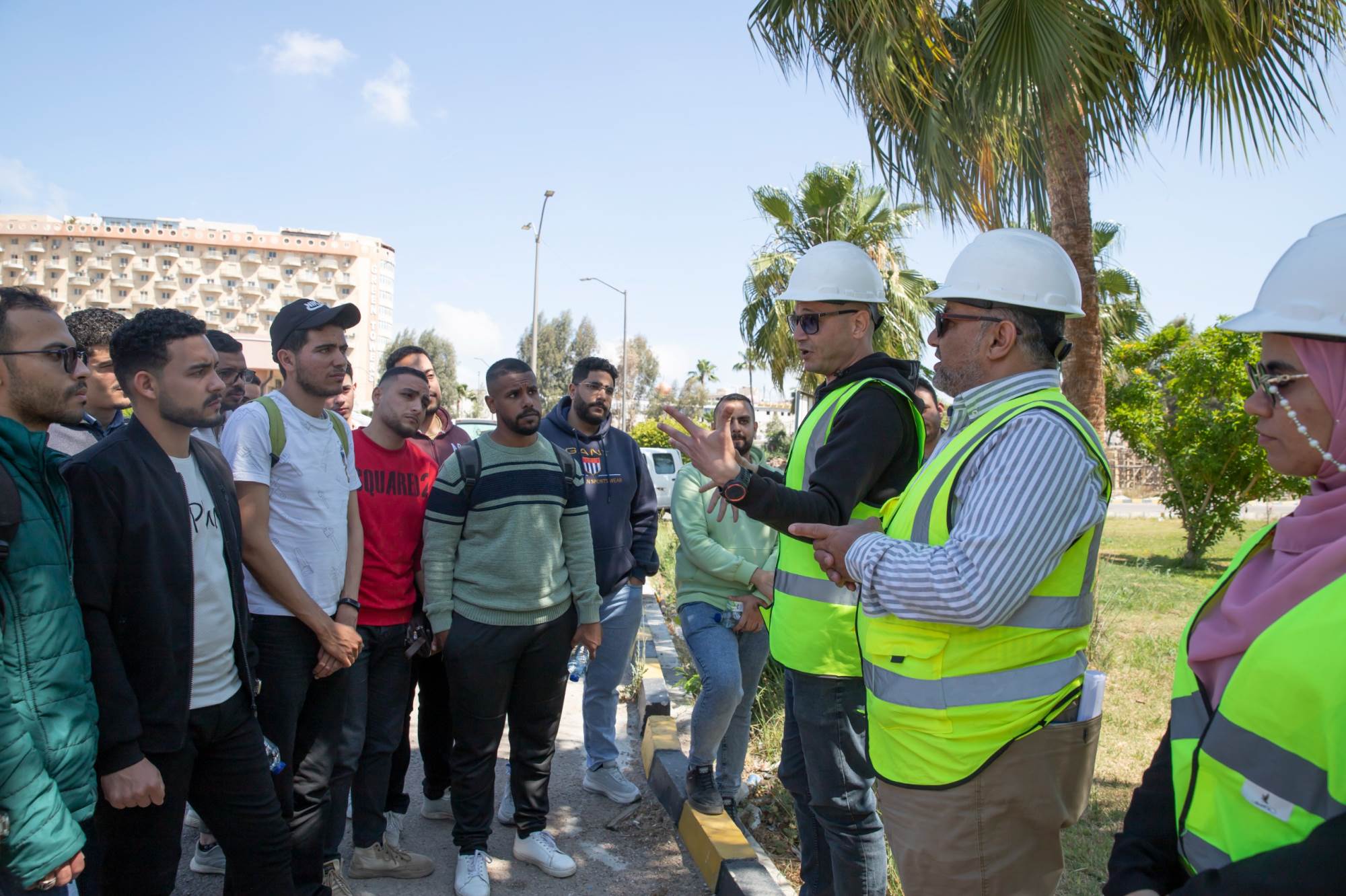 زيارة طلاب كلية الهندسة بجامعة الإسكندرية إلى محطة التنقية الشرقية بشركة الصرف الصحي بالإسكندرية