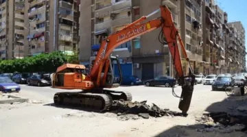 استمرار مشاريع تحسين وتطوير شارعي الإمام محمد عبده والجامعة في بورفؤاد