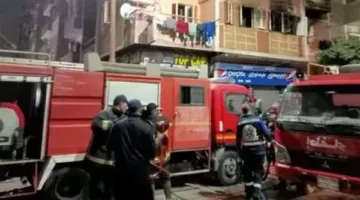 إخماد حريق في معرض للأجهزة الكهربائية في المنيا