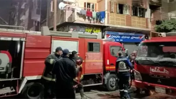 إخماد حريق في معرض للأجهزة الكهربائية في المنيا