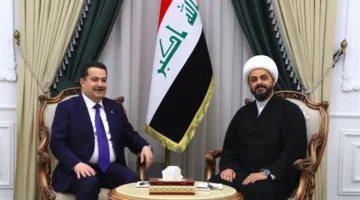 السوداني والخزعلي يُشددان على ضرورة تعزيز التعاون بين مؤسسات الدولة