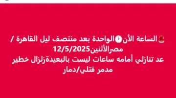 «مناقشة مثيرة حول زلزال مصر: الساعة الواحدة بعد منتصف الليل»