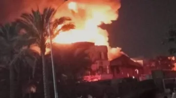 التحقيق في أسباب حريق مزرعة حوشين بجرجا في سوهاج