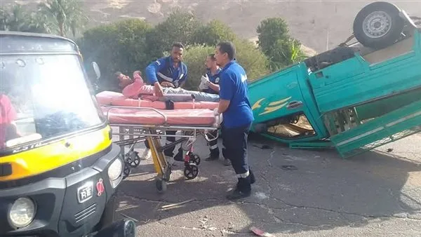 خمسة مصابين في حاث انقلاب شاحنة صغيرة بالمنيا خمسة مصابين في حاث انقلاب شاحنة صغيرة بالمنيا