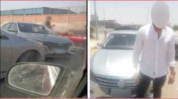 قائد سيارة يعرض حياة المواطنين للخطر في الشروق بعد تصويره بإشارات غير لائقة.
