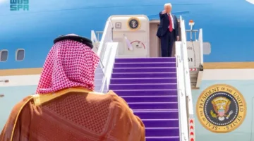 رئيس الولايات المتحدة يغادر المملكة برفقة ولي العهد في مقدمة مودعيه